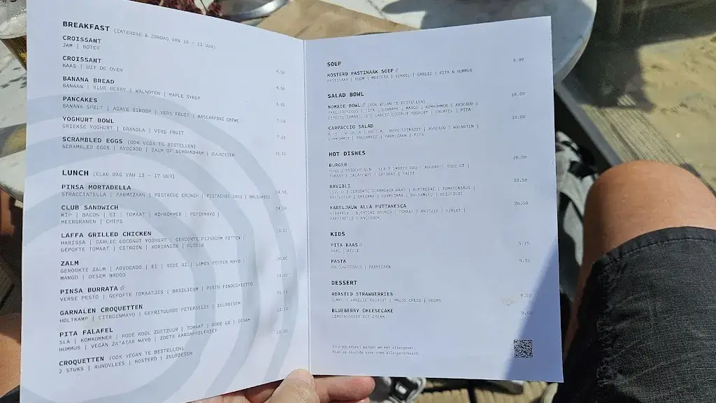Menu_Nomade Beach House_Noordwijk_image_4