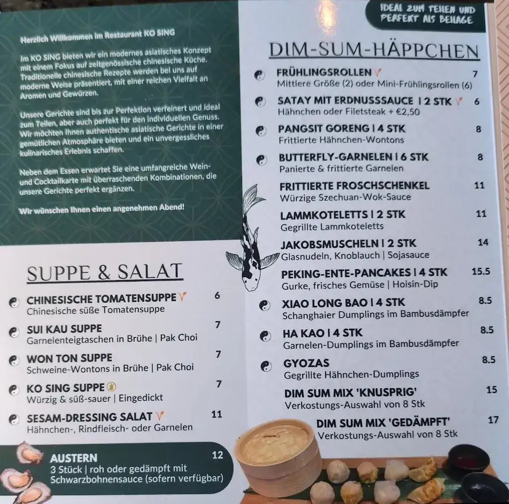 Menü_KO SING | Asian Cuisine_Noordwijk_Bild_1