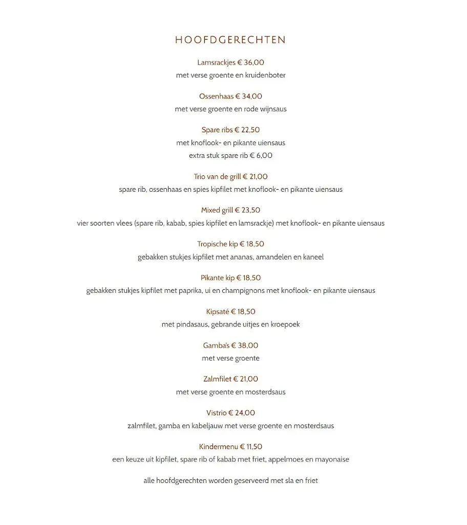 Menu_Grill-Restaurant De Mazzel_Voorschoten_image_1
