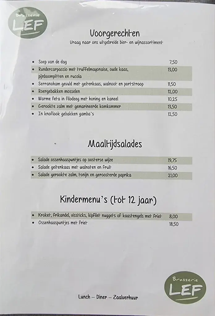 Menu_Brasserie LEF_Rotterdam_image_2