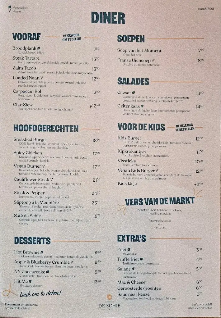 Menu_Brasserie De Schie_Rotterdam_immagine_1