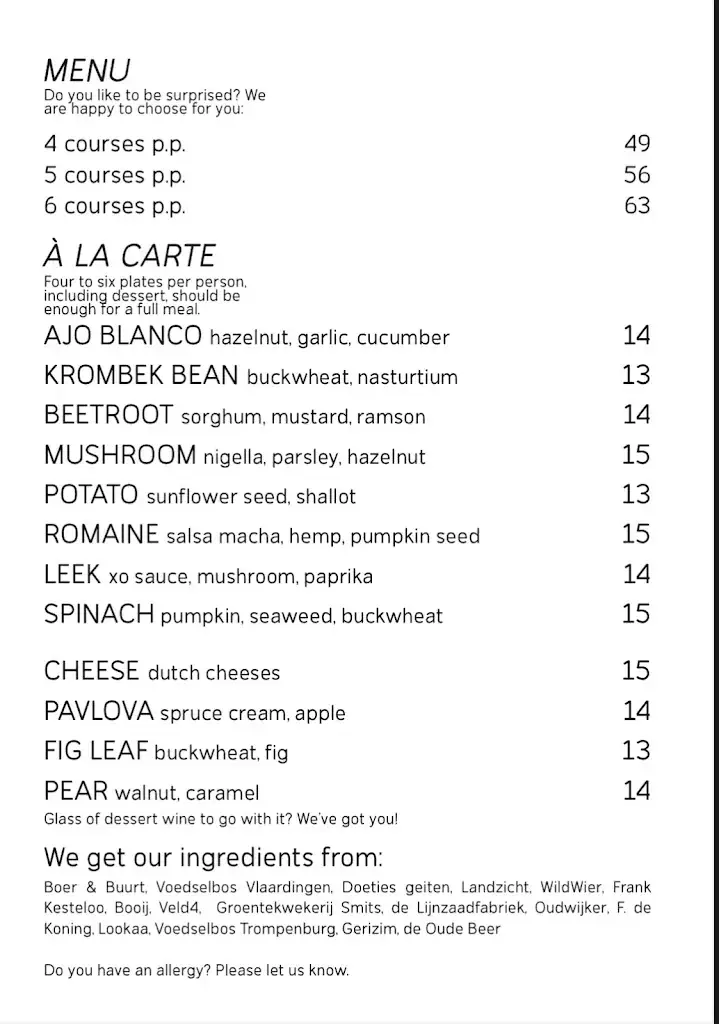 Menu_Restaurant Rotonde_Rotterdam_image_1