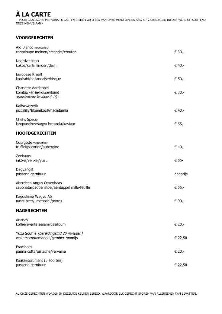 Menü_Restaurant Fitzgerald_Rotterdam_Bild_2