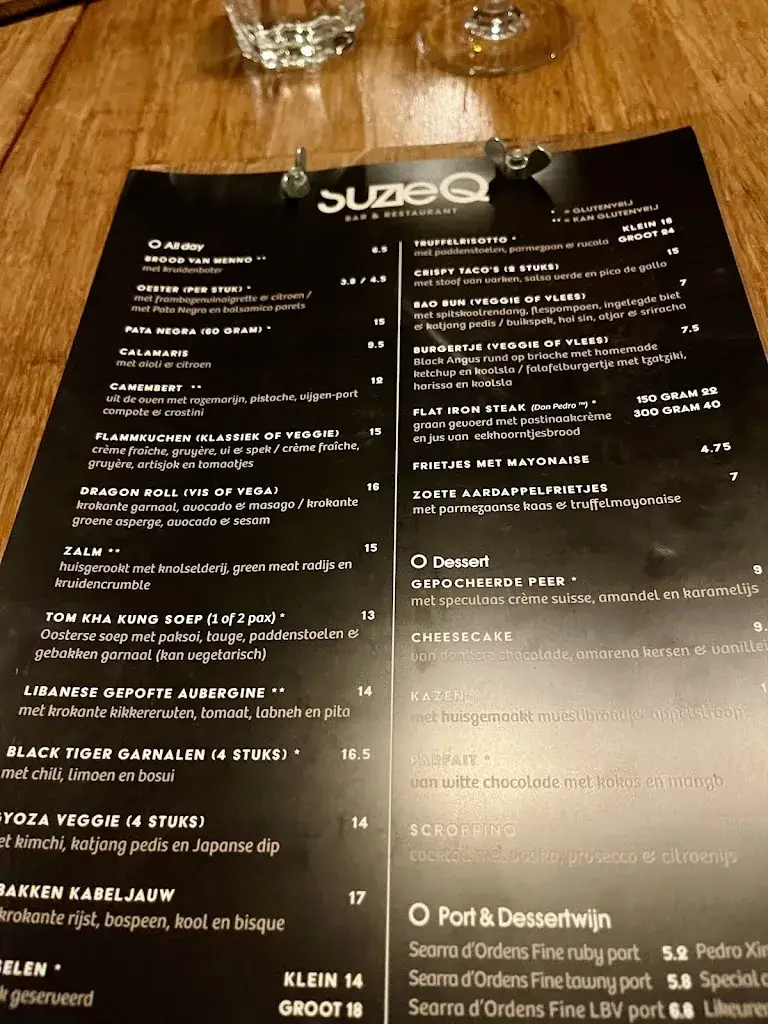 Menu_Bar & Restaurant Suzie Q_Haag_image_3