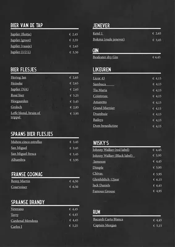 Menü_Restaurant La Caleta_Rozenburg_Bild_1