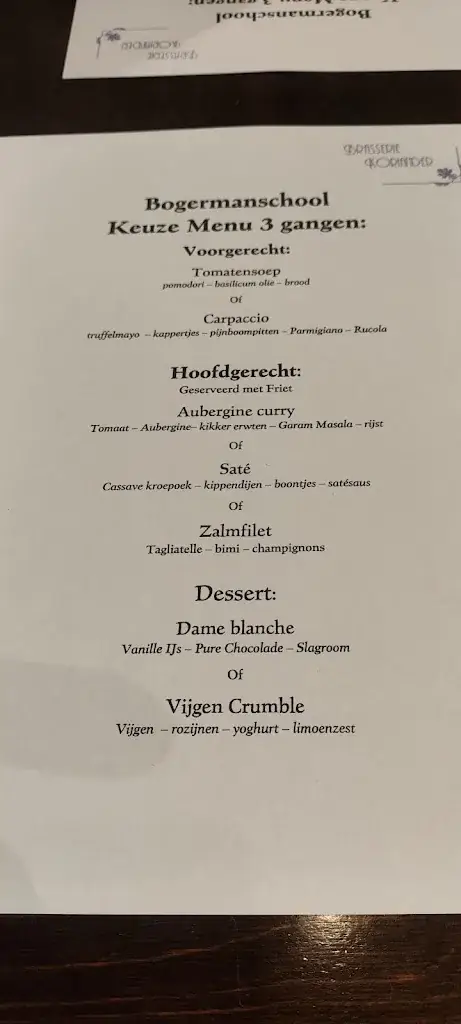 Menü_Brasserie Koriander_Rotterdam_Bild_2