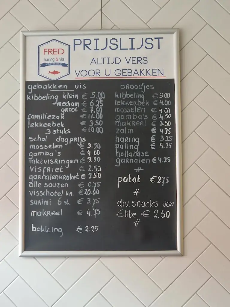 Menu_Fred Haring en Vis_Rotterdam_image_1