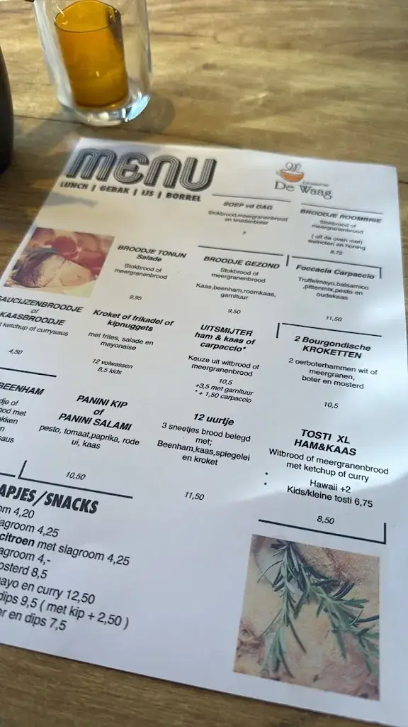 Menu_Brasserie De Waag_Drachten_image_1