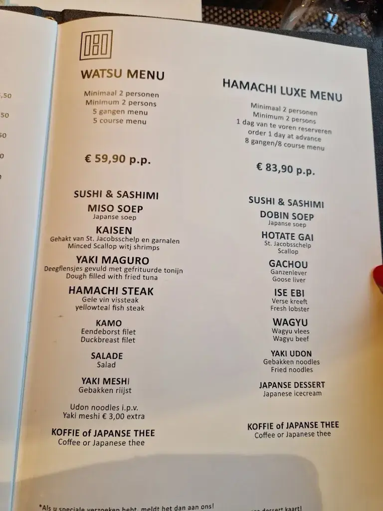 Menu_Hamachi Sushi Bar_Schiedam_image_2