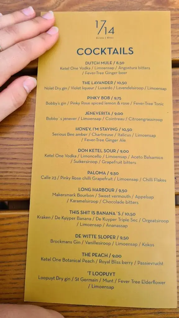 Menu_Restaurant Schiedam: 1714 Drinks & Bites_Schiedam_image_3