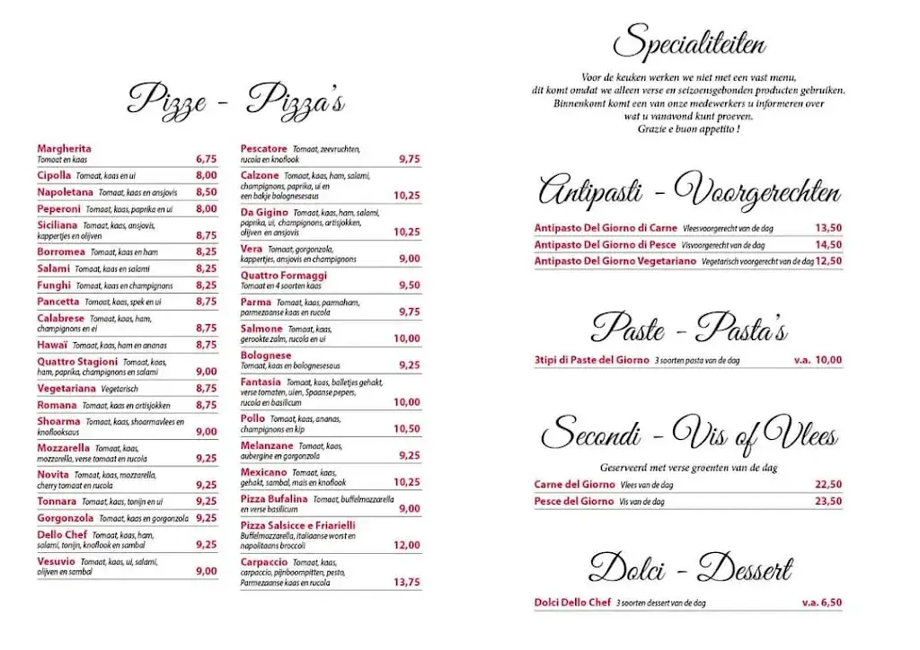 Menu_Ristorante Pizzeria Da Gigino_Pijnacker_image_1