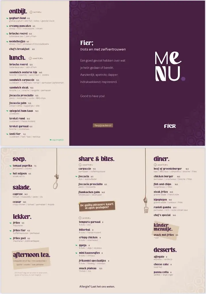 Menü_Fier All Day Café_Pijnacker_Bild_2