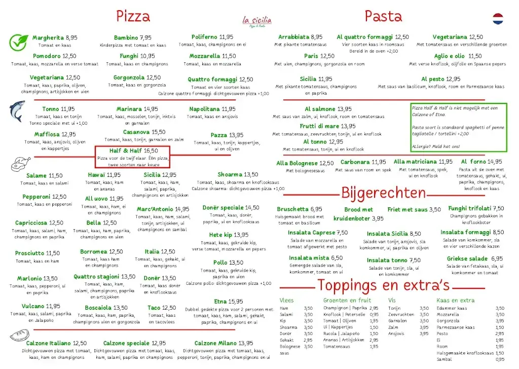 Menu_La Sicilia_Sassenheim_image_1