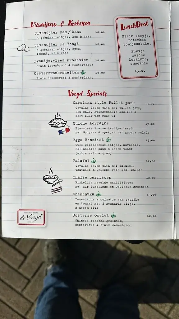 Menu_Café Restaurant De Voogd_Sassenheim_immagine_3