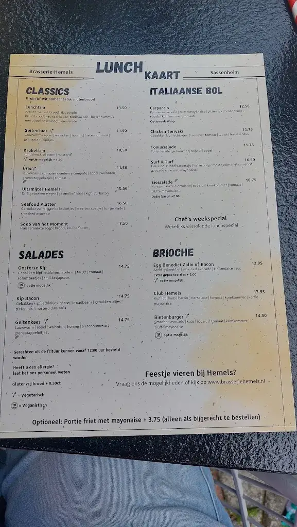 Menu_Brasserie Hemels Sassenheim_Sassenheim_image_1