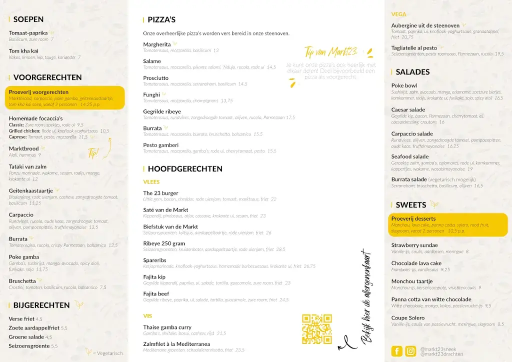 Menu_Markt23 Drachten restaurant - bar_Drachten_image_1