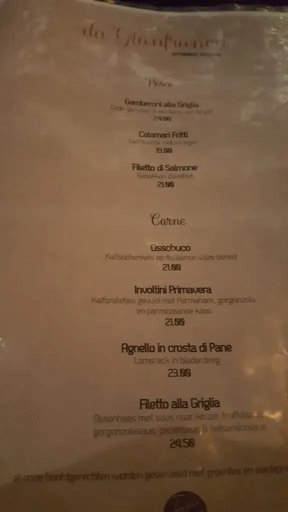 Menu_Da Gianfranco Ristorante Italiano_Rotterdam_image_3