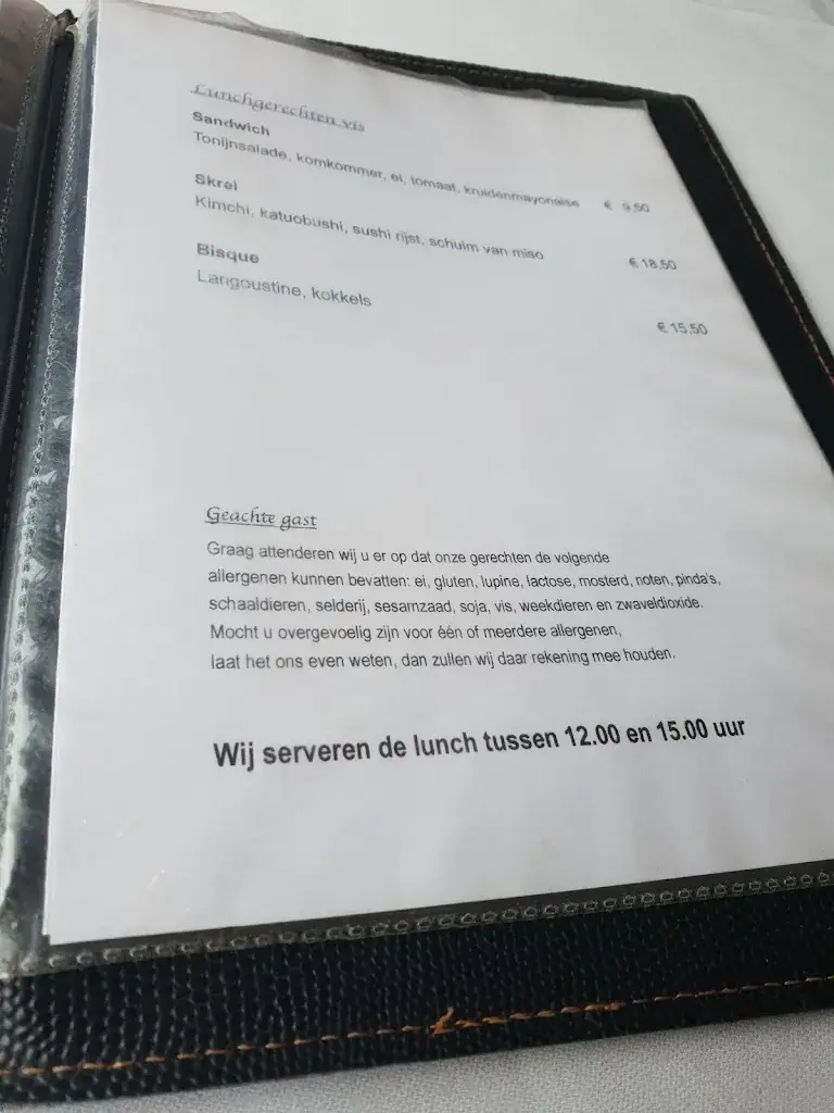 Menü_De Prins Van Terbregge_Rotterdam_Bild_1