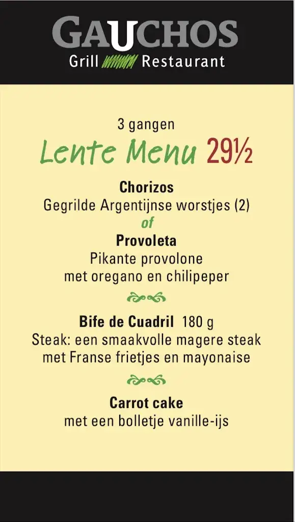 Menu_Gauchos Grill Restaurant Rotterdam aan de Plas_Rotterdam_image_1