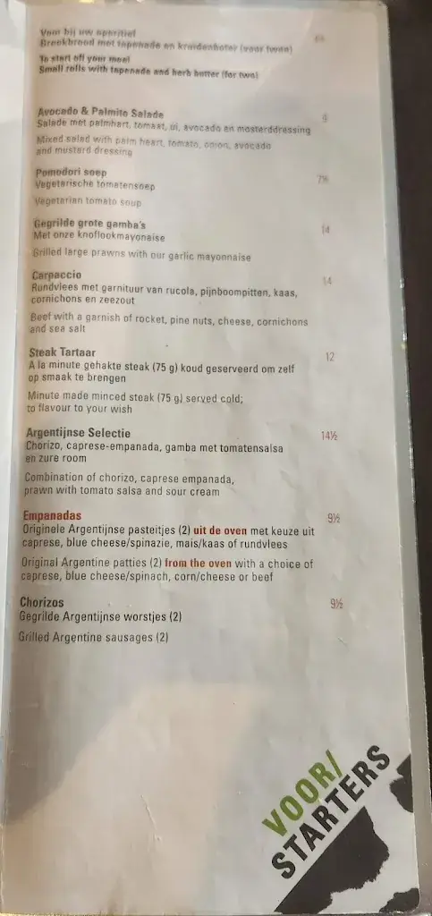 Menu_Gauchos Grill Restaurant Rotterdam aan de Plas_Rotterdam_image_3