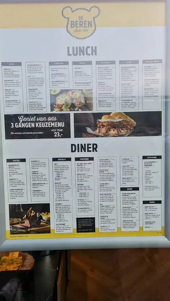 Menu_Restaurant De Beren Drachten_Drachten_image_1