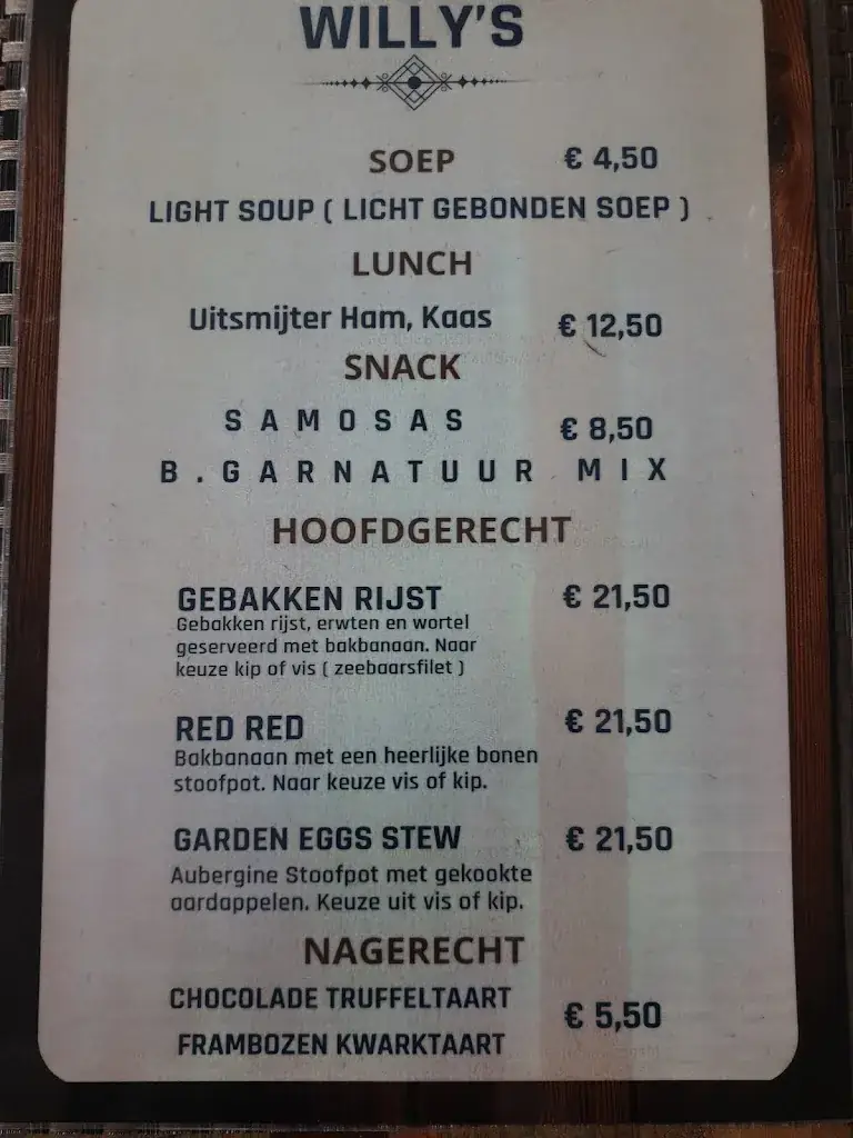 Menu_WILLY'S Bar & Food_Vierpolders_image_1