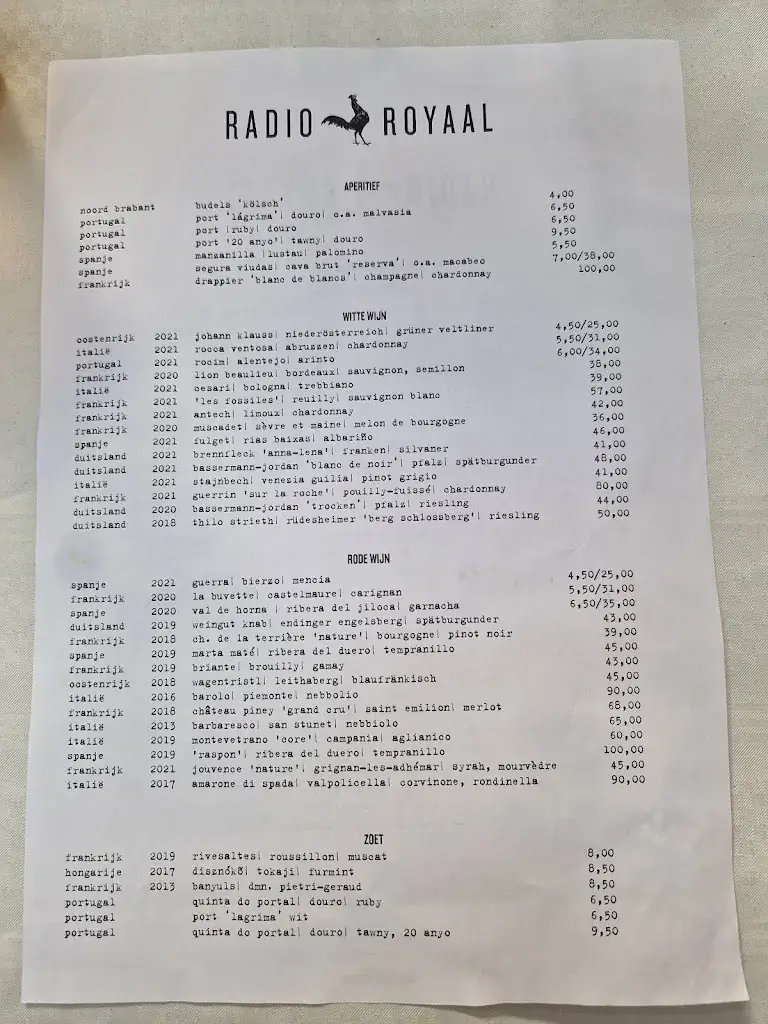 Menu_Radio Royaal_Eindhoven_image_1