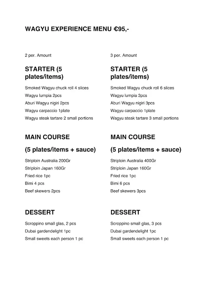 Menu_Matsu Beef Atelier & Fine Wines_Eindhoven_image_1