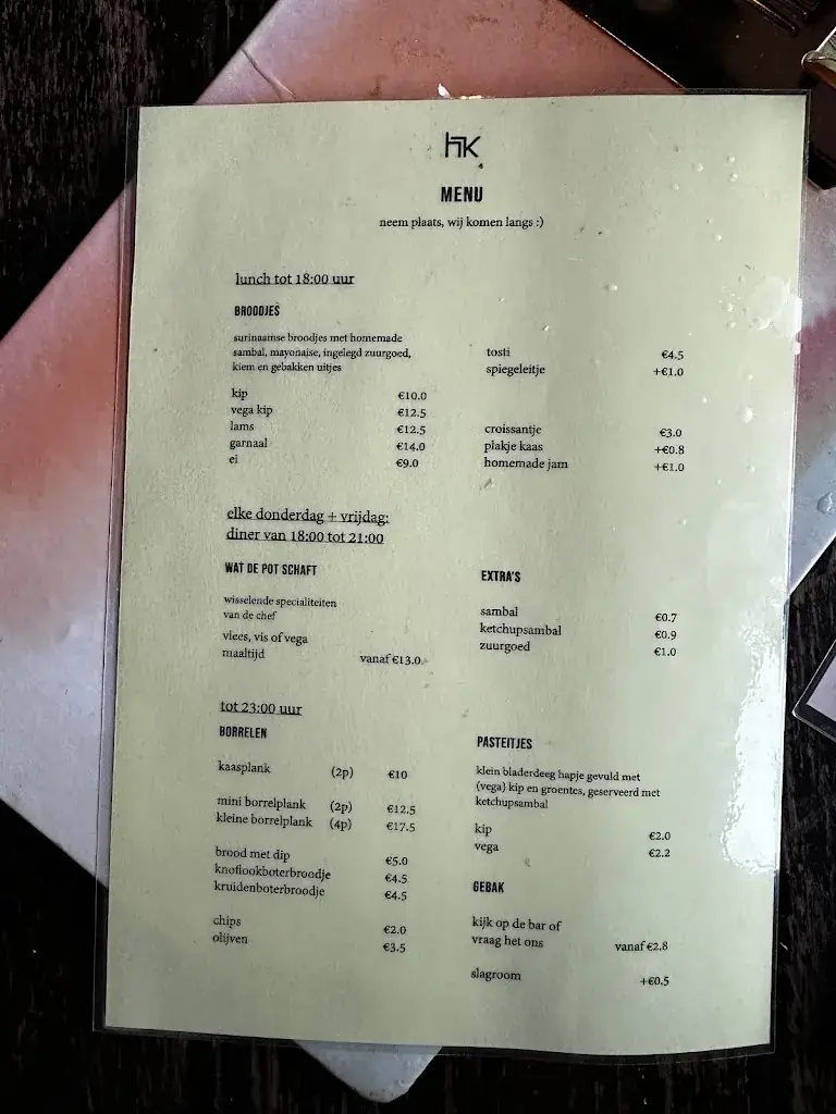 Menu_De Huiskamer Strijp-S_Eindhoven_imagen_1