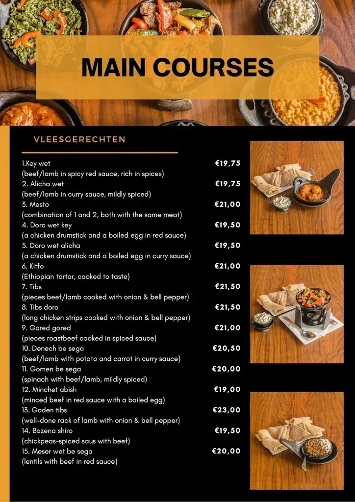 Menu_Ethiopisch Restaurant_Eindhoven_image_1