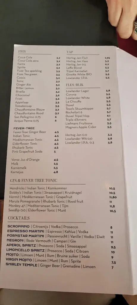 Menu_Bar/Restaurant SEB_Haag_immagine_3