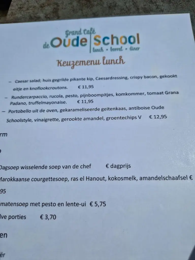Menu_Grand-cafė De Oude School_Warmond_image_3