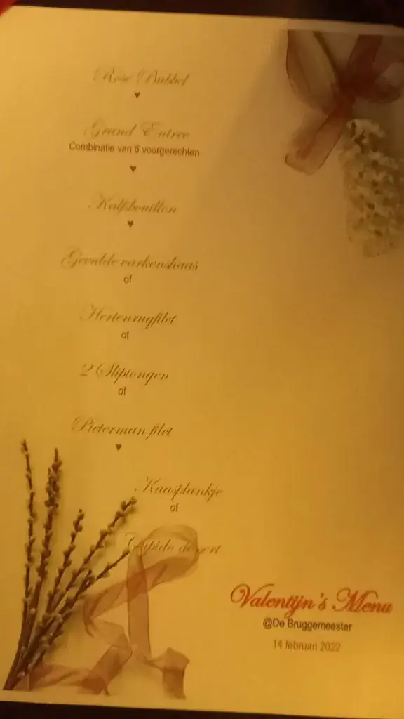 Menu_Restaurant De Bruggemeester_Rijn_image_1