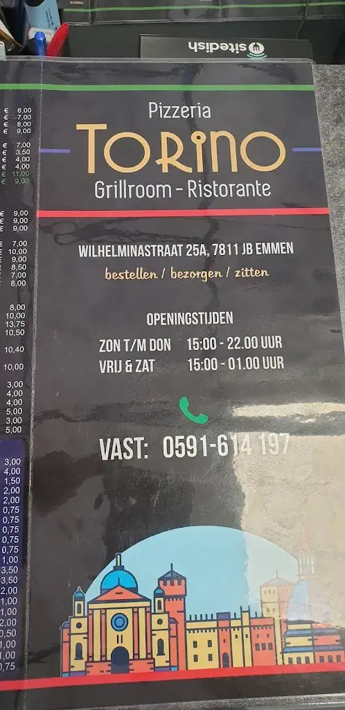Menu_Torino restaurant Emmen_Emmen_image_1