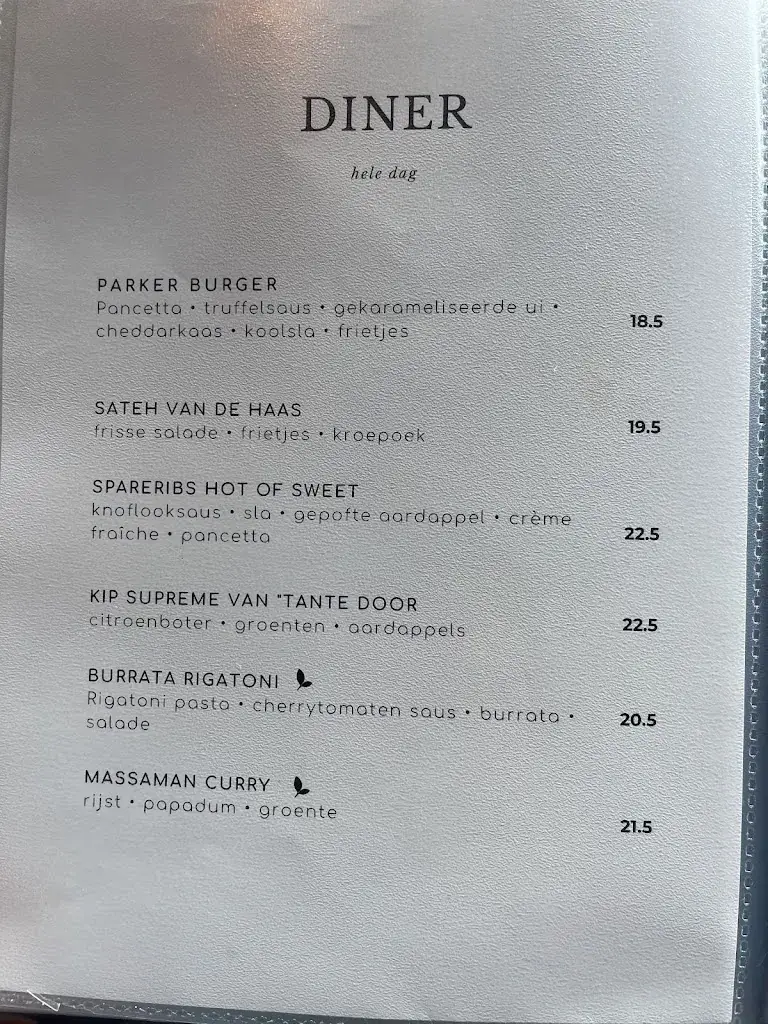 Menü_Parker Bistrobar_Haag_Bild_4