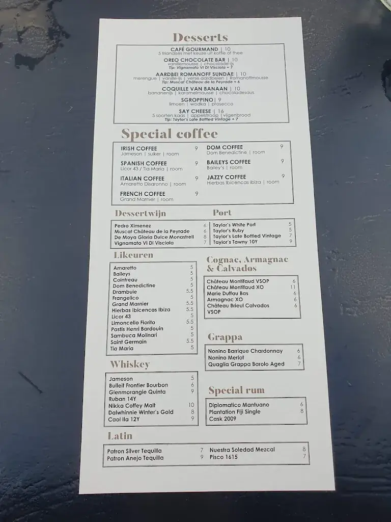 Menu_The Old Jazz_Haag_image_1