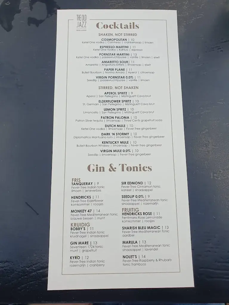 Menu_The Old Jazz_Haag_image_2