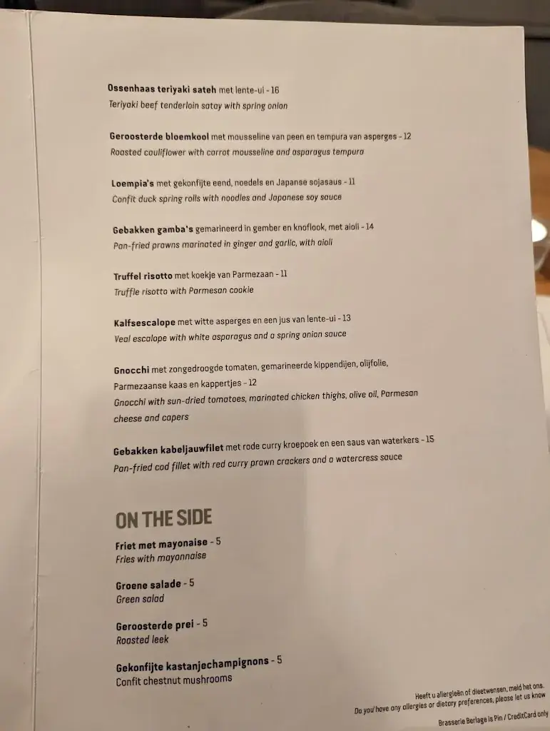 Menü_Brasserie Berlage_Haag_Bild_4