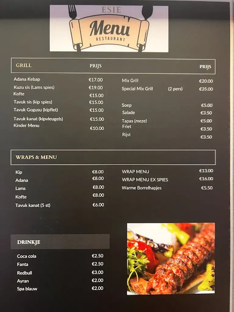 Menu_ESiE restaurant_Rotterdam_image_1