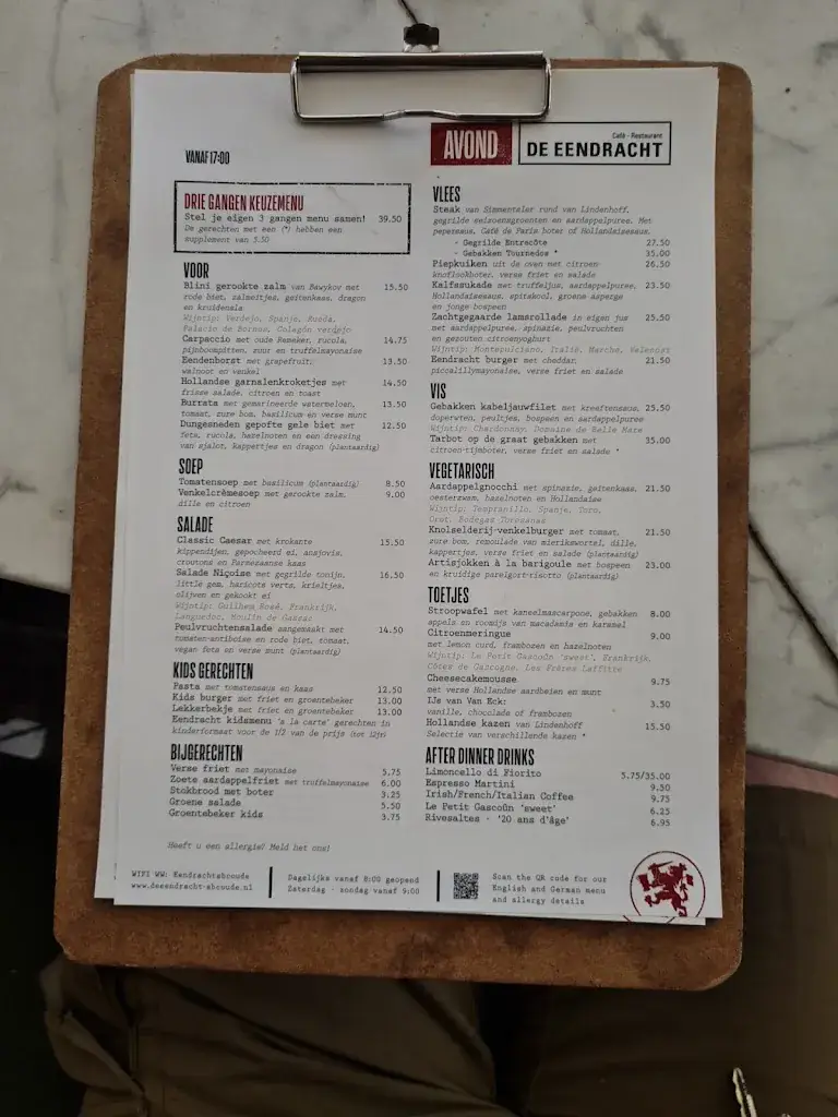 Menu_Café Restaurant de Eendracht Abcoude_Abcoude_image_1