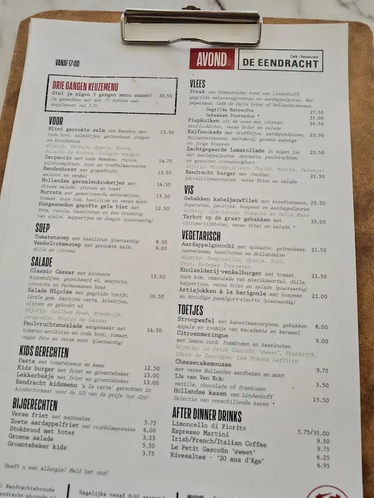 Menu_Café Restaurant de Eendracht Abcoude_Abcoude_image_2
