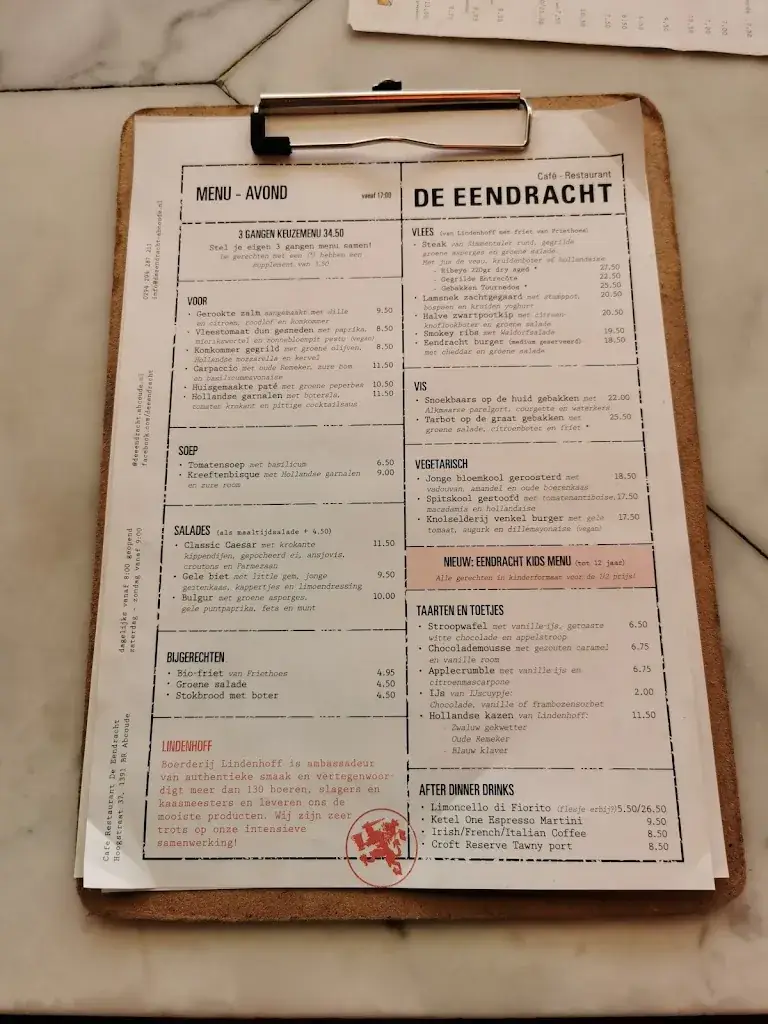 Menu_Café Restaurant de Eendracht Abcoude_Abcoude_image_4