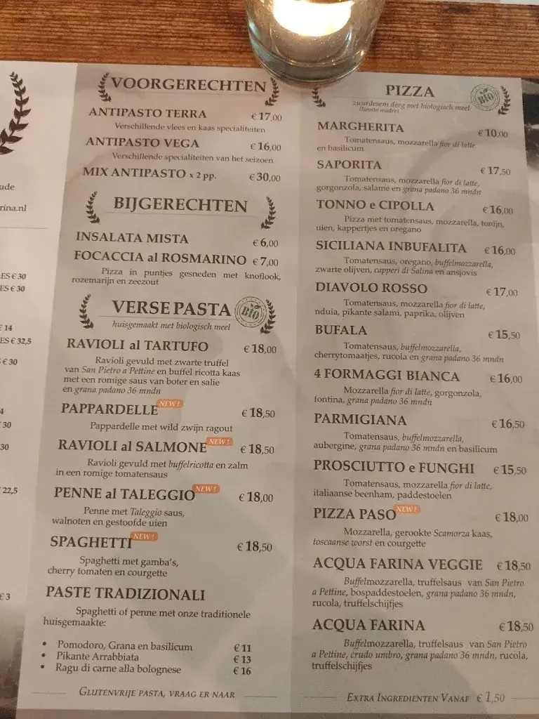 Menu_Acqua Farina_Abcoude_image_1