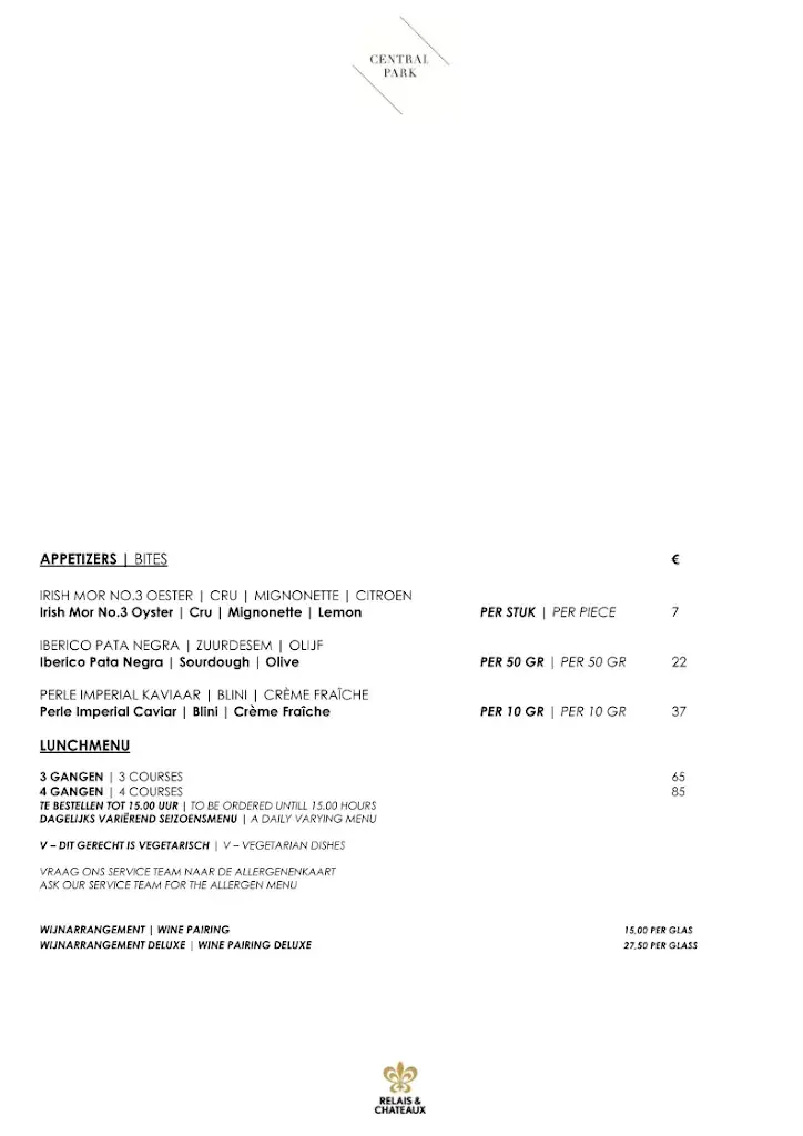 Menu_Relais & Chateaux - Central Park Voorburg_Voorburg_image_3