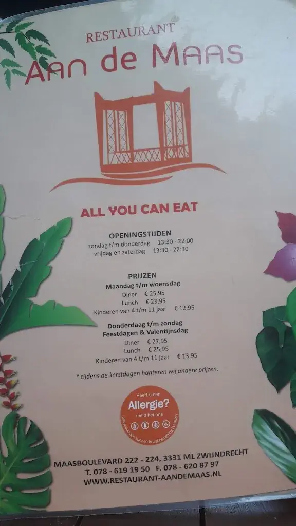 Menu_Restaurant aan de Maas_Zwijndrecht_image_1