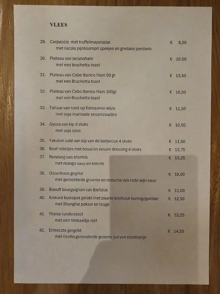 Menu_Bistro la vida_Zwijndrecht_image_2