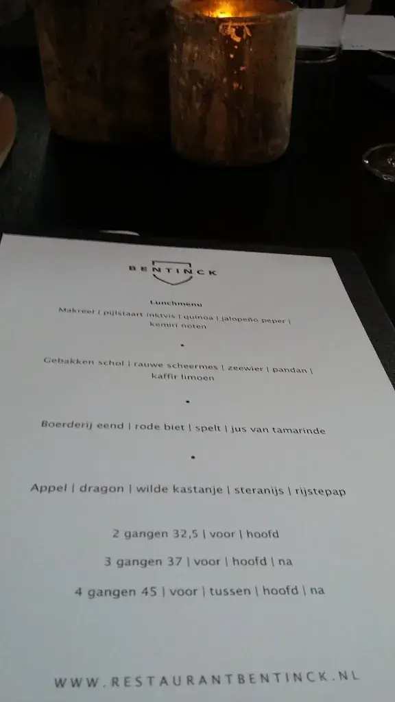Menu_Restaurant Bentinck_Amerongen_imagen_2