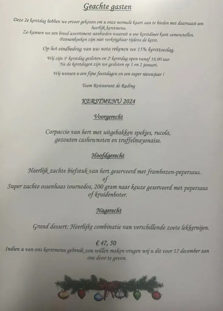 Menu_De Rading Restaurant_Hilversum_image_1