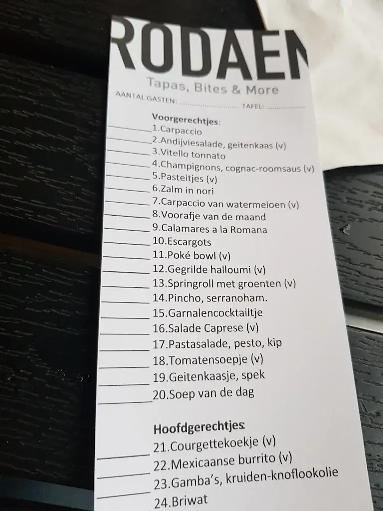 Menü_Restaurant Rodaen_Bunnik_Bild_2