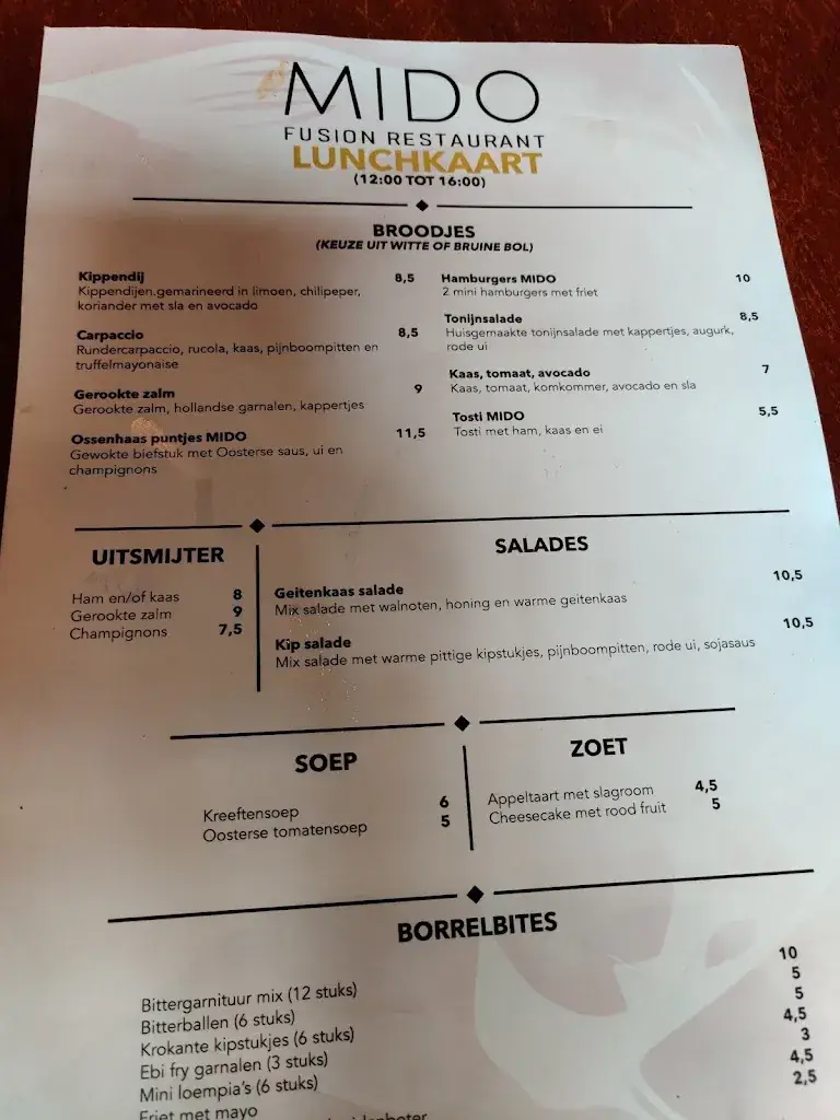 Menu_Restaurant MIDO Zeist_Zeist_image_4